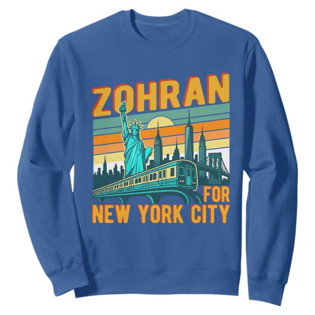 Zohran Mamdani NYC Mayor Sweatshirt TS14 Royal Blue Print Your Wear