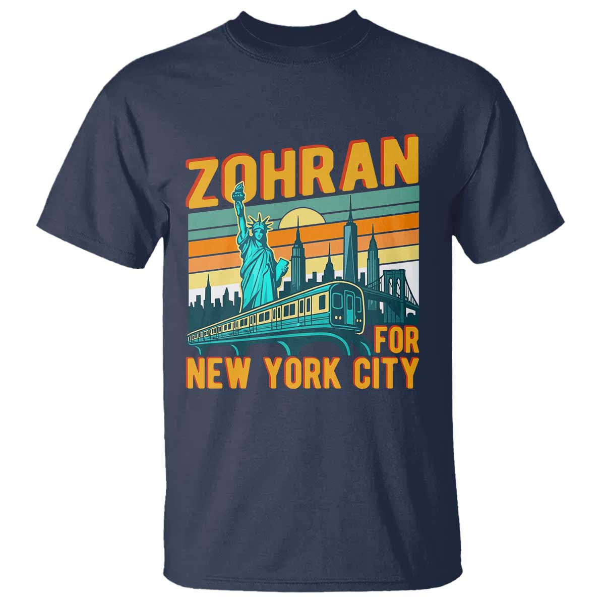 Zohran Mamdani NYC Mayor T Shirt TS14 Navy Print Your Wear