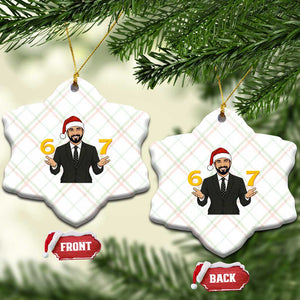 67 Six Seven Zohran Mamdani Christmas Ceramic Ornament TS14 Print Your Wear
