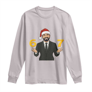 67 Six Seven Zohran Mamdani Christmas Long Sleeve Shirt TS14 Ice Gray Print Your Wear