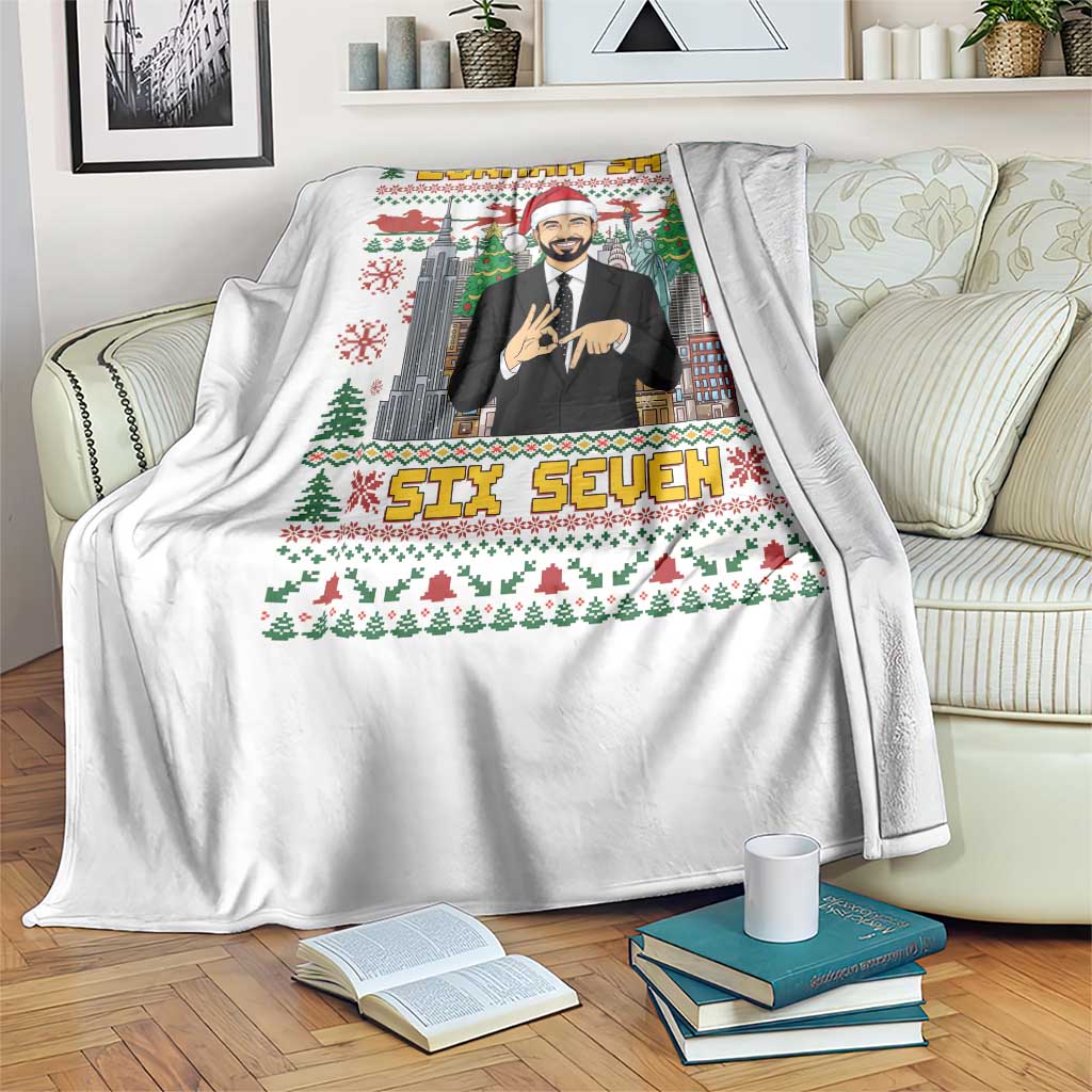 67 Six Seven Zohran Mamdani Christmas Throw Blanket Progressive Democrats TS14 Print Your Wear