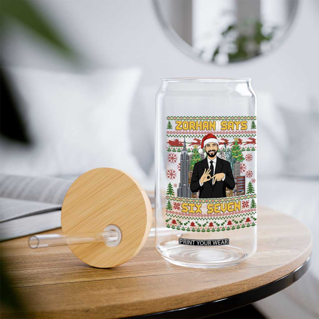 67 Six Seven Zohran Mamdani Christmas Glass Can Progressive Democrats TS14 Print Your Wear