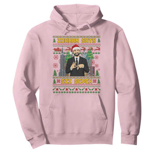 67 Six Seven Zohran Mamdani Christmas Hoodie Progressive Democrats TS14 Light Pink Print Your Wear