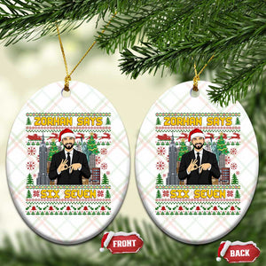 67 Six Seven Zohran Mamdani Christmas Ceramic Ornament Progressive Democrats TS14 Print Your Wear