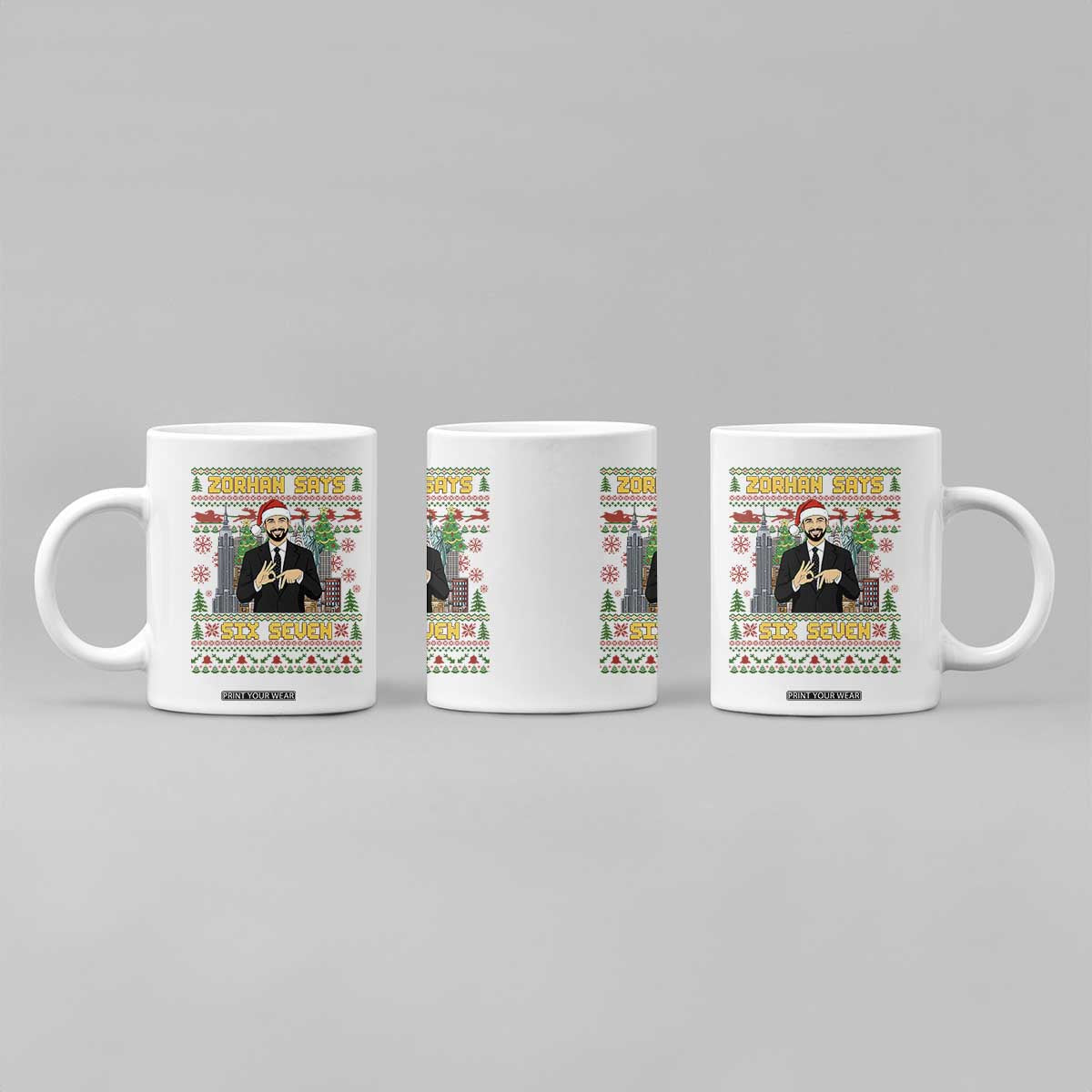 67 Six Seven Zohran Mamdani Christmas Coffee Mug Progressive Democrats TS14 Print Your Wear