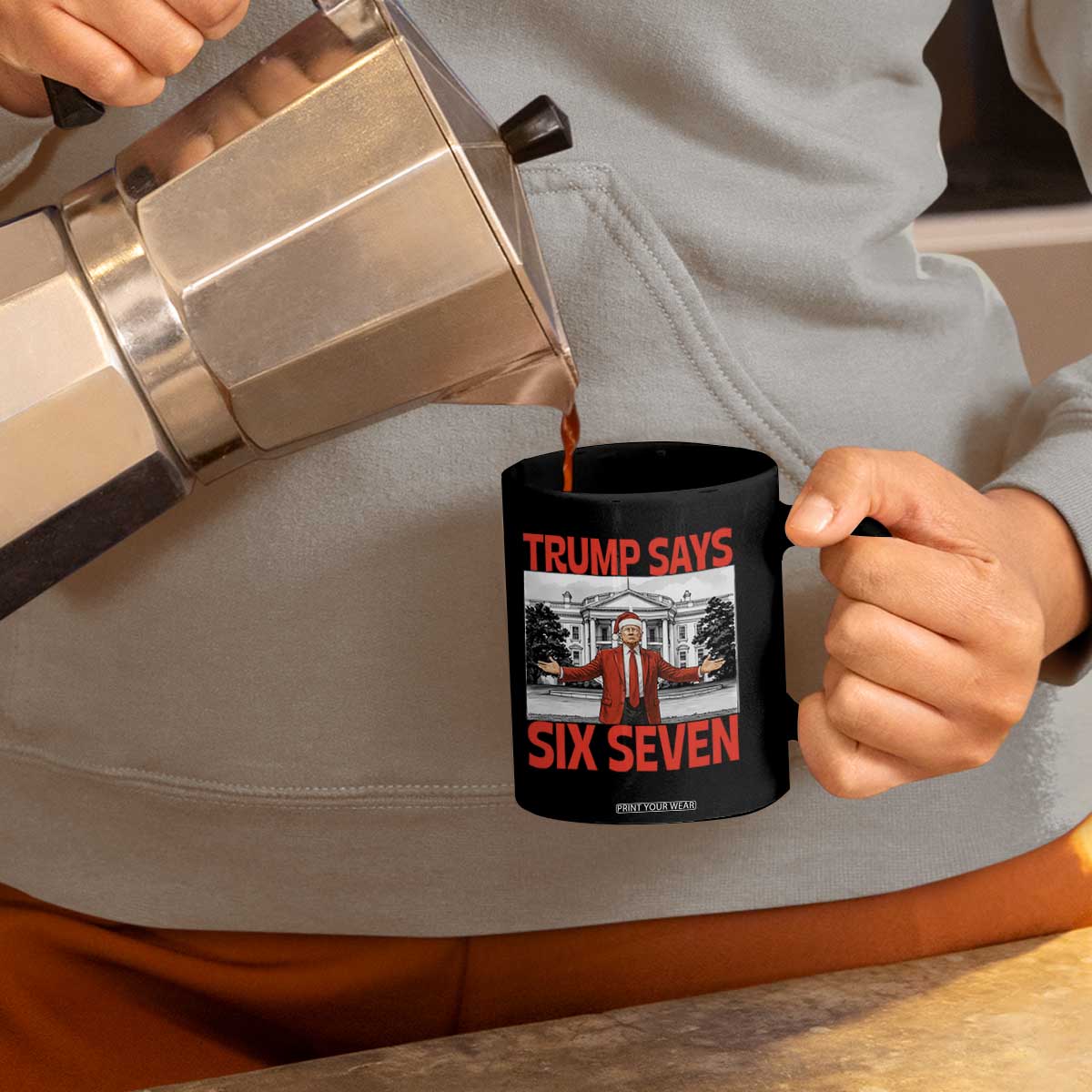 67 Six Seven Trump Christmas Coffee Mug TS14 Print Your Wear