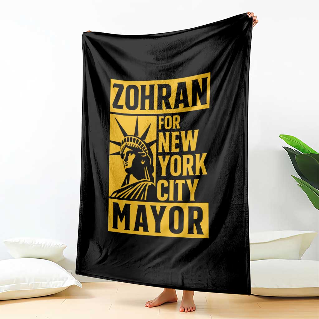 Zohran Mamdani NYC Mayor Throw Blanket Funny Cool Trendy Progressive TS14 Print Your Wear