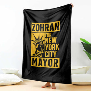 Zohran Mamdani NYC Mayor Throw Blanket Funny Cool Trendy Progressive TS14 Print Your Wear