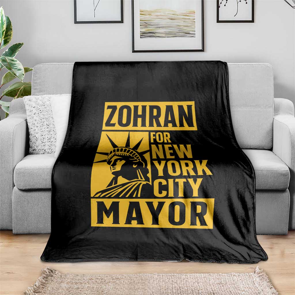 Zohran Mamdani NYC Mayor Throw Blanket Funny Cool Trendy Progressive TS14 Print Your Wear