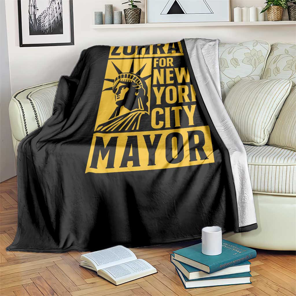 Zohran Mamdani NYC Mayor Throw Blanket Funny Cool Trendy Progressive TS14 Print Your Wear