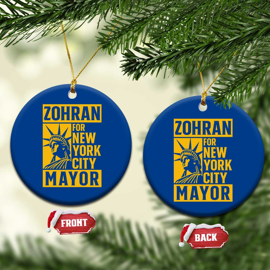 Zohran Mamdani NYC Mayor Ceramic Ornament Funny Cool Trendy Progressive TS14 1pc Blue Print Your Wear