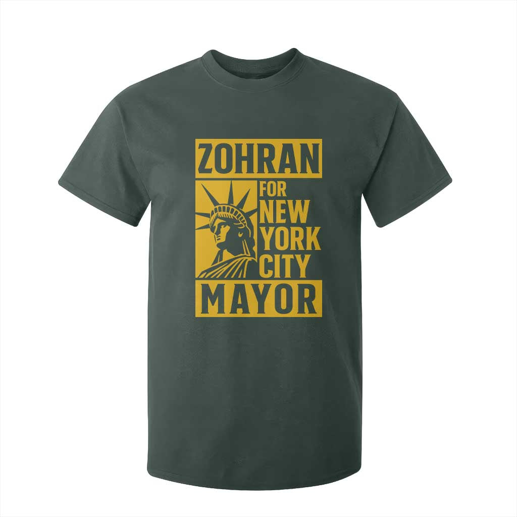 Zohran Mamdani NYC Mayor T Shirt For Kid Funny Cool Trendy Progressive TS14 Dark Forest Green Print Your Wear