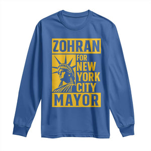 Zohran Mamdani NYC Mayor Long Sleeve Shirt Funny Cool Trendy Progressive TS14 Royal Blue Print Your Wear