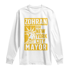 Zohran Mamdani NYC Mayor Long Sleeve Shirt Funny Cool Trendy Progressive TS14 White Print Your Wear