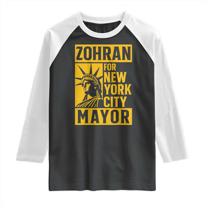 Zohran Mamdani NYC Mayor Raglan Shirt Funny Cool Trendy Progressive TS14 Black White Print Your Wear