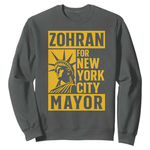 Zohran Mamdani NYC Mayor Sweatshirt Funny Cool Trendy Progressive TS14 Dark Heather Print Your Wear
