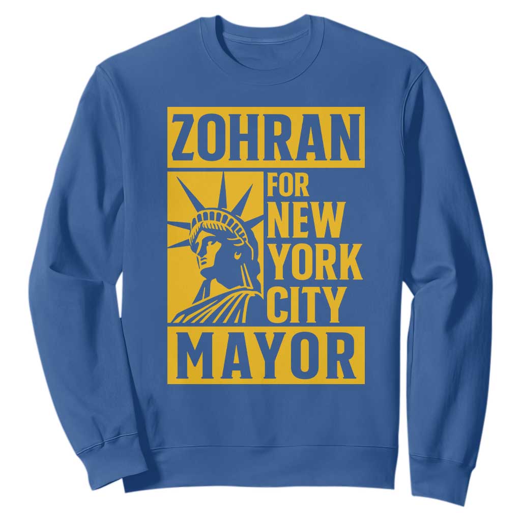 Zohran Mamdani NYC Mayor Sweatshirt Funny Cool Trendy Progressive TS14 Royal Blue Print Your Wear