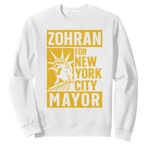 Zohran Mamdani NYC Mayor Sweatshirt Funny Cool Trendy Progressive TS14 White Print Your Wear