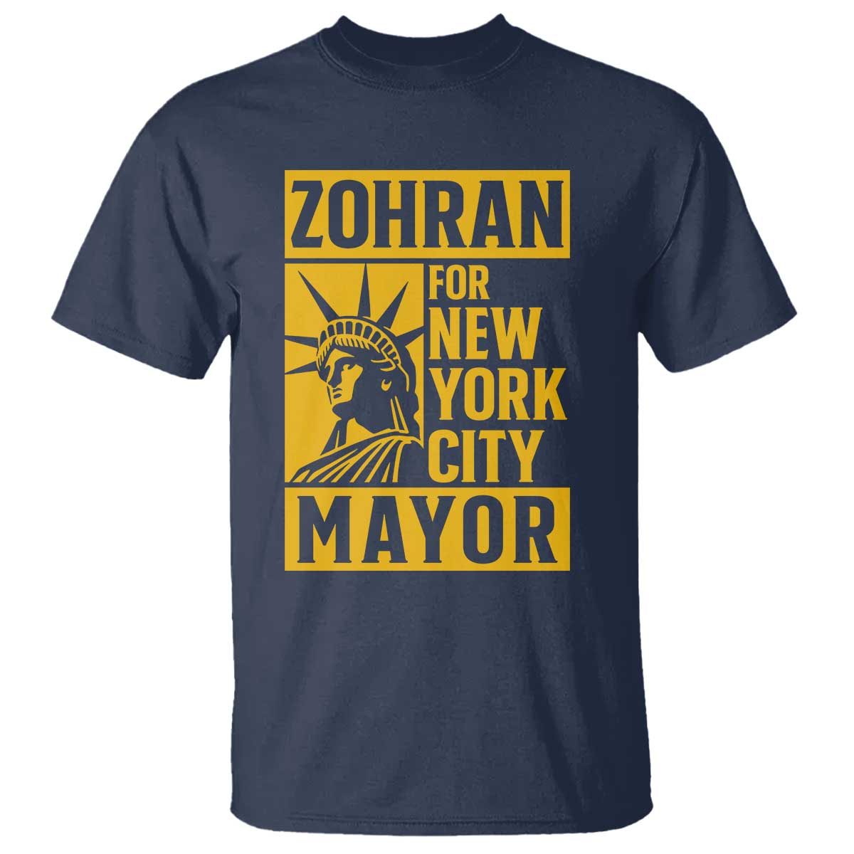 Zohran Mamdani NYC Mayor T Shirt Funny Cool Trendy Progressive TS14 Navy Print Your Wear