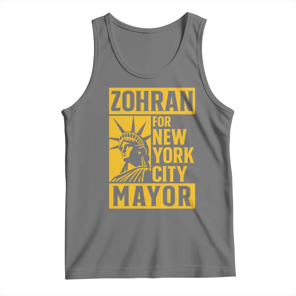 Zohran Mamdani NYC Mayor Tank Top Funny Cool Trendy Progressive TS14 Black Heather Print Your Wear