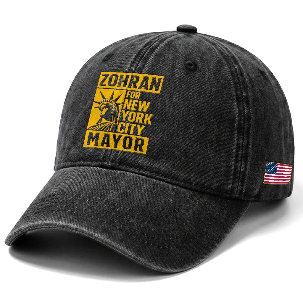 Zohran Mamdani NYC Mayor Washed Cotton Baseball Cap Funny Cool Trendy Progressive TS14 Print Your Wear