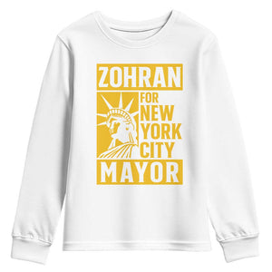 Zohran Mamdani NYC Mayor Youth Sweatshirt Funny Cool Trendy Progressive TS14 White Print Your Wear