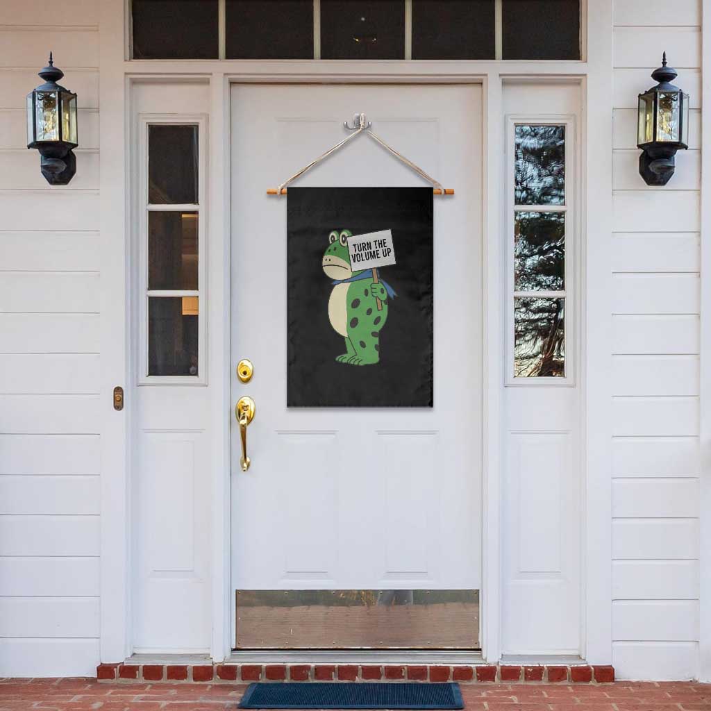 Turn The Volume Up Garden Flag Resist Frog Portland Protest TS14 Print Your Wear