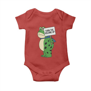 Turn The Volume Up Baby Onesie Resist Frog Portland Protest TS14 Red Print Your Wear