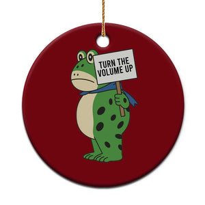Turn The Volume Up Ceramic Ornament Resist Frog Portland Protest TS14 1pc Red Print Your Wear