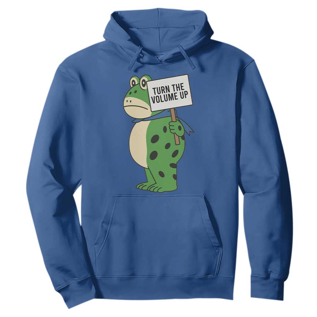 Turn The Volume Up Hoodie Resist Frog Portland Protest TS14 Royal Blue Print Your Wear