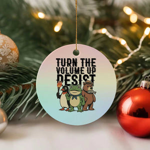 Turn The Volume Up Resist Ceramic Ornament Portland Frog Bear Penguin Protester TS14 1pc Pastel Print Your Wear