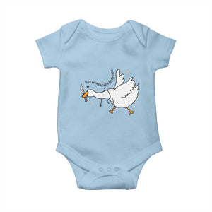 Sily Goose Meme Baby Onesie Funny Quote You Were Never An Option TS14 Light Blue Print Your Wear