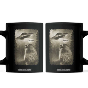 Funny Six Seven Coffee Mug Screaming Groundhog UFO Meme TS14 Black Print Your Wear
