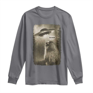 Funny Six Seven Long Sleeve Shirt Screaming Groundhog UFO Meme TS14 Charcoal Print Your Wear
