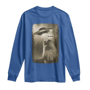 Funny Six Seven Long Sleeve Shirt Screaming Groundhog UFO Meme TS14 Royal Blue Print Your Wear