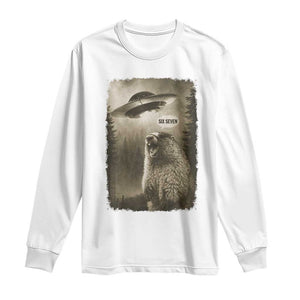 Funny Six Seven Long Sleeve Shirt Screaming Groundhog UFO Meme TS14 White Print Your Wear