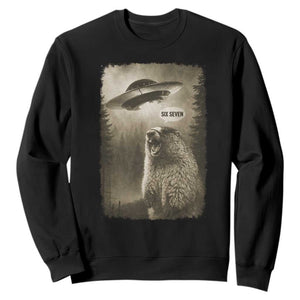 Funny Six Seven Sweatshirt Screaming Groundhog UFO Meme TS14 Black Print Your Wear
