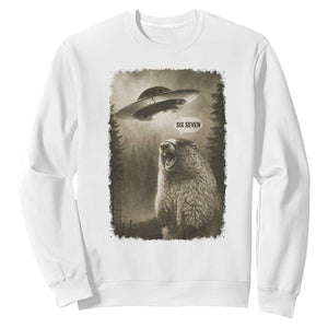 Funny Six Seven Sweatshirt Screaming Groundhog UFO Meme TS14 White Print Your Wear