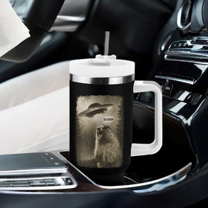 Funny Six Seven Tumbler With Handle Screaming Groundhog UFO Meme TS14 Print Your Wear