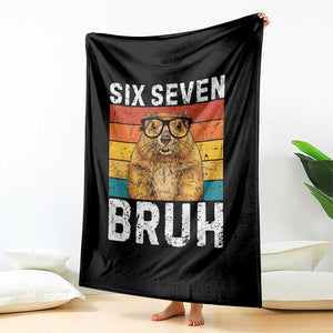 67 Groundhog Meme Throw Blanket Funny Six Seven Bruh Groundhog Day TS14 Print Your Wear