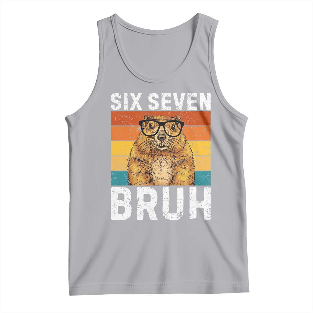 67 Groundhog Meme Tank Top Funny Six Seven Bruh Groundhog Day TS14 Athletic Heather Print Your Wear