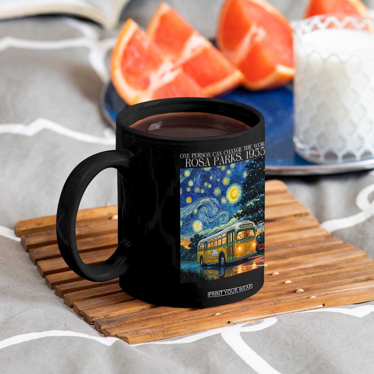 Rosa Parks Coffee Mug Starry Night Van Gogh Black History African TS14 Print Your Wear