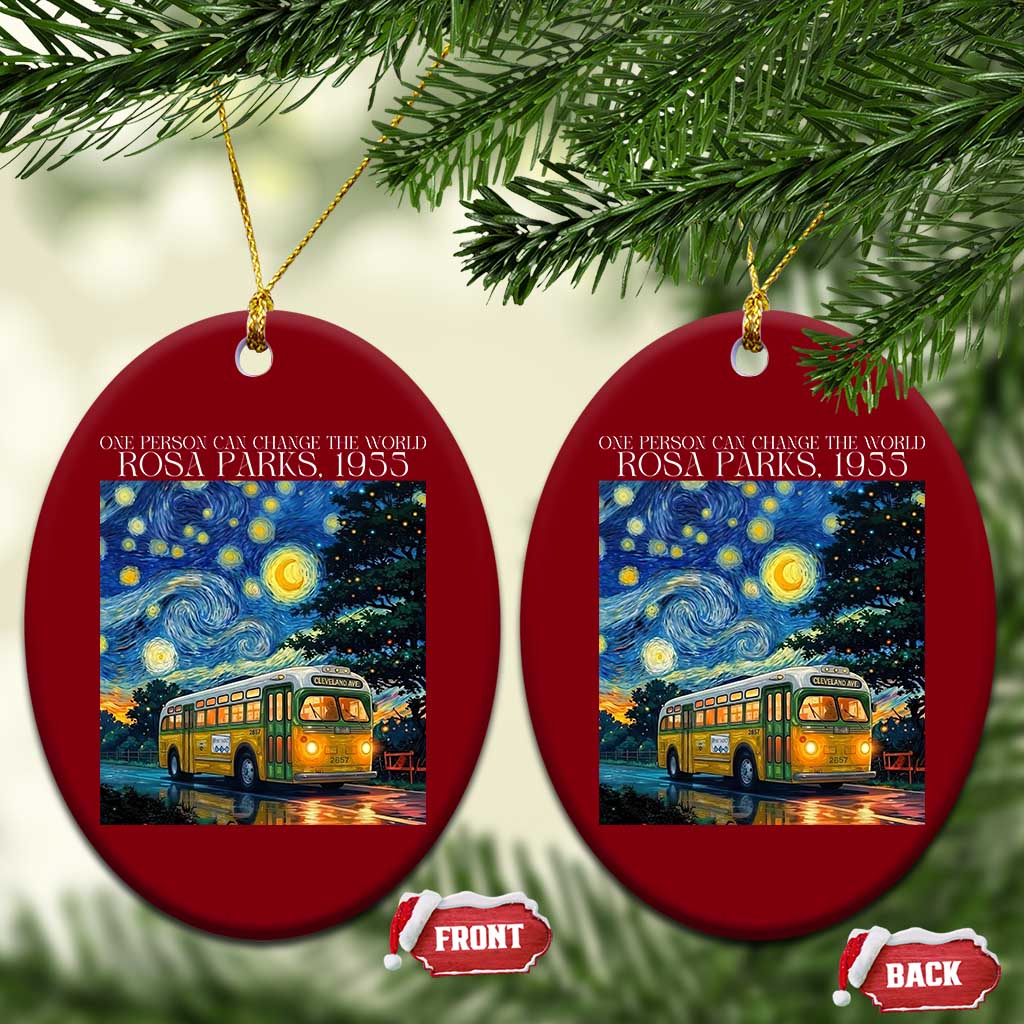 Rosa Parks Ceramic Ornament Starry Night Van Gogh Black History African TS14 Print Your Wear
