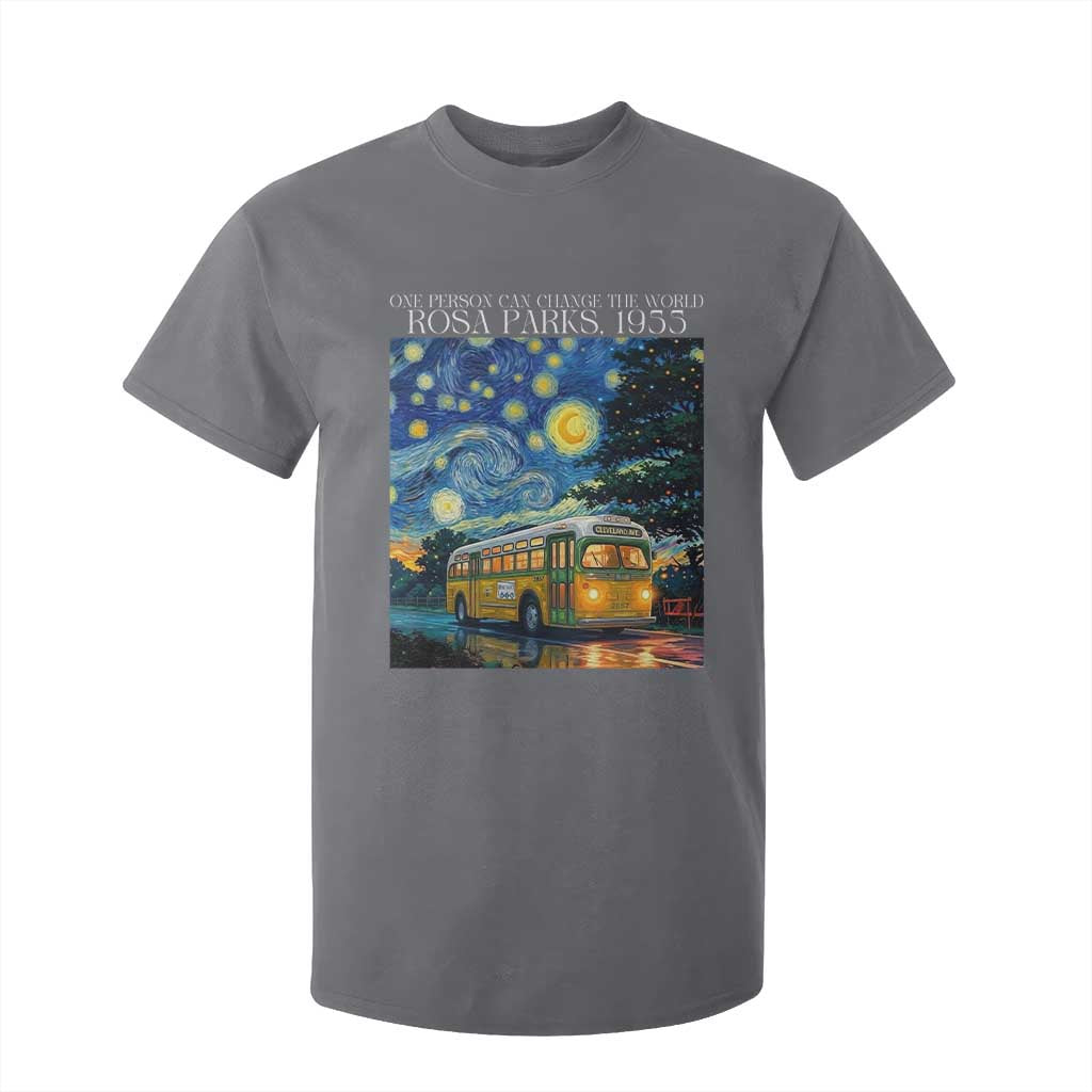 Rosa Parks T Shirt For Kid Starry Night Van Gogh Black History African TS14 Charcoal Print Your Wear