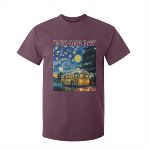 Rosa Parks T Shirt For Kid Starry Night Van Gogh Black History African TS14 Maroon Print Your Wear
