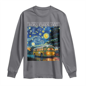 Rosa Parks Long Sleeve Shirt Starry Night Van Gogh Black History African TS14 Charcoal Print Your Wear