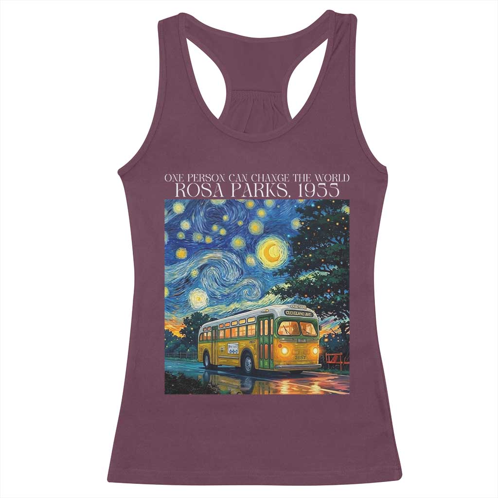 Rosa Parks Racerback Tank Top Starry Night Van Gogh Black History African TS14 Maroon Print Your Wear