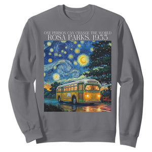 Rosa Parks Sweatshirt Starry Night Van Gogh Black History African TS14 Charcoal Print Your Wear