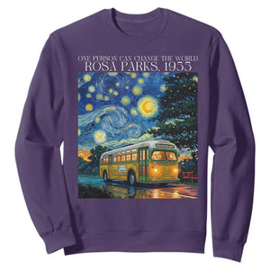 Rosa Parks Sweatshirt Starry Night Van Gogh Black History African TS14 Purple Print Your Wear