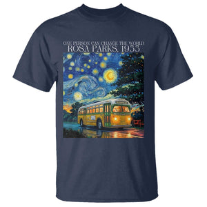 Rosa Parks T Shirt Starry Night Van Gogh Black History African TS14 Navy Print Your Wear